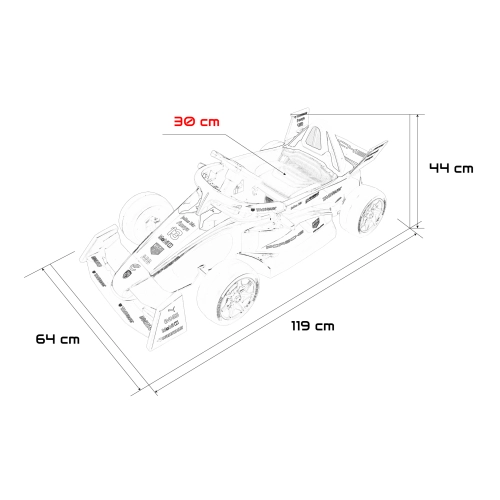 Auto na akumulator dla dzieci Bolid Formuły E Porsche Czerwony 711.CR